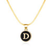 Simple Style Letter Alloy Copper Plating Women's Pendant Necklace sku image 4