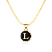 Simple Style Letter Alloy Copper Plating Women's Pendant Necklace sku image 12