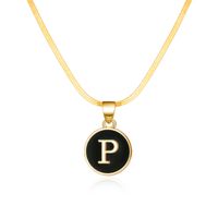 Simple Style Letter Alloy Copper Plating Women's Pendant Necklace sku image 16