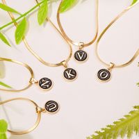 Simple Style Letter Alloy Copper Plating Women's Pendant Necklace main image 1