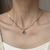 Simple Style Letter Alloy Copper Plating Women's Pendant Necklace main image 2