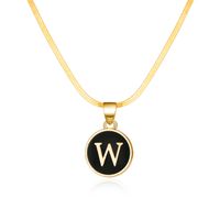 Simple Style Letter Alloy Copper Plating Women's Pendant Necklace sku image 23