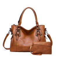 Women's Medium All Seasons Pu Leather Vintage Style Handbag sku image 3