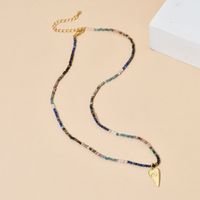 Bohemian Heart Shape Natural Stone Plating Gold Plated Pendant Necklace main image 4
