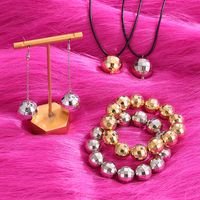 Retro Simple Style Ball Alloy Beaded Women's Bracelets Earrings Necklace main image 1