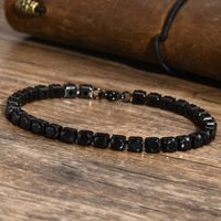 Simple Style Classic Style Solid Color 201 Stainless Steel Inlay Zircon Men'S Tennis Bracelet main image 4
