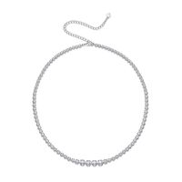 Luxurious Geometric Sterling Silver Moissanite Necklace In Bulk sku image 1