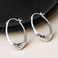 1 Pair Vintage Style Geometric Alloy Silver Plated Earrings main image 1