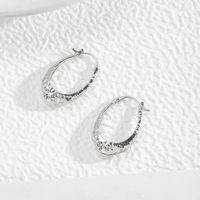 1 Pair Vintage Style Geometric Alloy Silver Plated Earrings main image 4