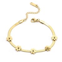 304 Stainless Steel 18K Gold Plated Cute Plating Daisy Bracelets Necklace main image 2