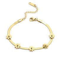 Edelstahl 304 18 Karat Vergoldet Süß Überzug Gänseblümchen Armbänder Halskette main image 2