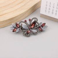 Luxurious Simple Style Korean Style Butterfly Alloy Inlay Rhinestones Opal Hair Clip main image 6