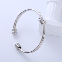 Elegant Simple Style Knot 304 Stainless Steel 18K Gold Plated No Inlaid Cuff Bracelets In Bulk main image 8