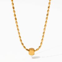 304 Stainless Steel 16K Gold Plated White Gold Plated Gold Plated Casual Simple Style Plating Solid Color Long Necklace Necklace main image 2