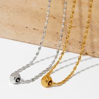 304 Stainless Steel 16K Gold Plated White Gold Plated Gold Plated Casual Simple Style Plating Solid Color Long Necklace Necklace main image 1