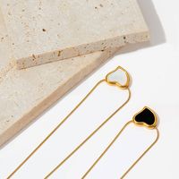304 Stainless Steel 16K Gold Plated White Gold Plated Gold Plated Casual Simple Style Plating Inlay Heart Shape Artificial Gemstones Necklace main image 5