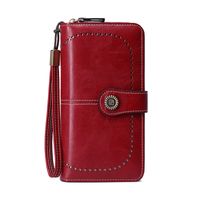 Unisex Solid Color Pu Leather Zipper Buckle Wallets main image 2