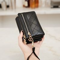 Unisex Solid Color Pu Leather Hidden Buckle Coin Purses main image 3