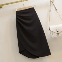 Summer Spring Autumn Simple Style Classic Style Simple Solid Color Rayon Spandex Polyester Midi Dress Skirts main image 6