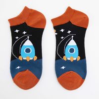 Men's Casual Color Block Cotton Printing Ankle Socks A Pair main image 2