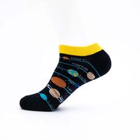 Men's Casual Color Block Cotton Printing Ankle Socks A Pair sku image 4