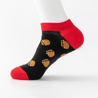 Men's Casual Abstract Cotton Printing Ankle Socks A Pair sku image 4