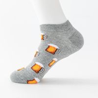 Men's Casual Abstract Cotton Printing Ankle Socks A Pair sku image 3