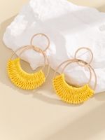 1 Pair Vacation Solid Color Braid Iron Drop Earrings sku image 2