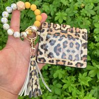 Cute Fruit Snakeskin Leopard Arylic Beaded Unisex Bag Pendant Keychain sku image 14