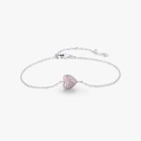 Ig Style Elegant Sweet Heart Shape Sterling Silver Plating Inlay Zircon Rhodium Plated Bracelets main image 2