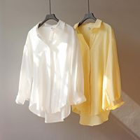 Women's Blouse Long Sleeve Blouses Casual Classic Style Simple Solid Color main image 8
