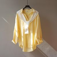 Women's Blouse Long Sleeve Blouses Casual Classic Style Simple Solid Color sku image 4