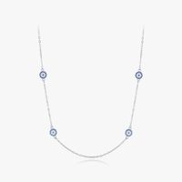 Ig Style Ethnic Style Devil's Eye Sterling Silver Plating Inlay Zircon Rhodium Plated Necklace main image 2