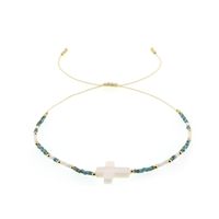Einfacher Stil Klassischer Stil Kreuzen Glas Perlen Flechten Frau Männer Kordelzug Armbänder sku image 1