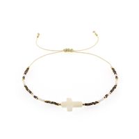 Einfacher Stil Klassischer Stil Kreuzen Glas Perlen Flechten Frau Männer Kordelzug Armbänder sku image 3