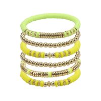 Simple Style Round Soft Clay Beaded Women's Bracelets sku image 4