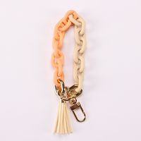 Simple Style Solid Color Arylic Plating Unisex Bag Pendant Keychain sku image 1