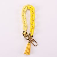 Simple Style Solid Color Arylic Plating Unisex Bag Pendant Keychain sku image 2