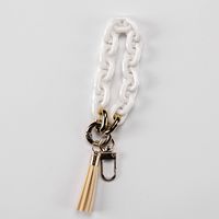Simple Style Solid Color Arylic Plating Unisex Bag Pendant Keychain sku image 7