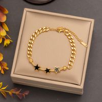Simple Style Star 304 Stainless Steel 18K Gold Plated Acrylic Bracelets In Bulk main image 4