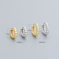 1 Pair Simple Style Geometric Plating Sterling Silver Earrings main image 2