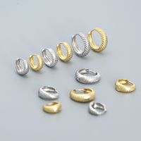 1 Pair Simple Style Geometric Plating Sterling Silver Earrings main image 1