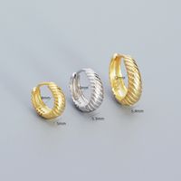 1 Paar Einfacher Stil Geometrisch Überzug Sterling Silber Ohrringe main image 4