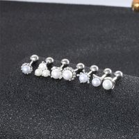 1 Paar Einfacher Stil Geometrisch Überzug Inlay Sterling Silber Künstliche Perlen Ohrstecker main image 1