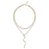 Sweet Tassel Imitation Pearl Alloy Rhinestone Women's Layered Necklaces main image 2