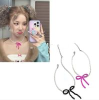 Simple Style Bow Knot Artificial Crystal Artificial Pearl Beaded Women's Pendant Necklace main image 5