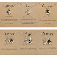 Simple Style Constellation Alloy Enamel Women's Pendant Necklace main image 5