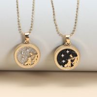 Simple Style Constellation Alloy Enamel Women's Pendant Necklace main image 4