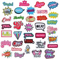 Fashion Cartoon Letters Embroidered Cloth Stickers Broderie Diy Patch main image 5
