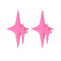 1 Paire Décontractée Star Vernis Au Four Résine Boucles D'oreilles sku image 2